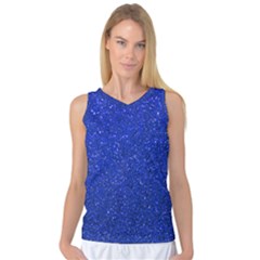 Blue Glitter Women s Basketball Tank Top by snowwhitegirl