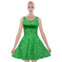 Green Glitter Velvet Skater Dress View1