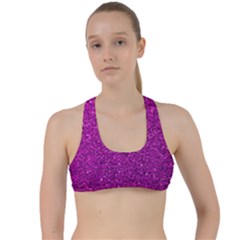 Pink  Glitter Criss Cross Racerback Sports Bra by snowwhitegirl