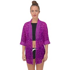 Pink  Glitter Open Front Chiffon Kimono by snowwhitegirl