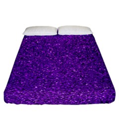 Purple  Glitter Fitted Sheet (california King Size) by snowwhitegirl