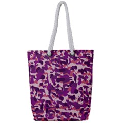 Pink Camo Full Print Rope Handle Tote (small) by snowwhitegirl