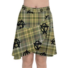 Yellow Plaid Anarchy Chiffon Wrap by snowwhitegirl