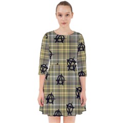 Yellow Plaid Anarchy Smock Dress by snowwhitegirl