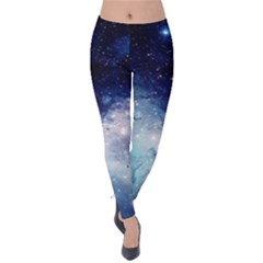 Nebula Blue Velvet Leggings by snowwhitegirl