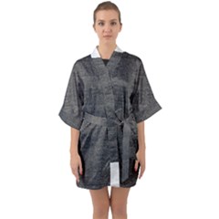 Black Denim Quarter Sleeve Kimono Robe by snowwhitegirl