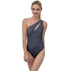 Black Denim To One Side Swimsuit by snowwhitegirl