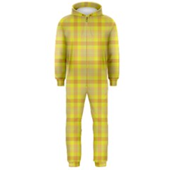 Yellow Sun Plaid Hooded Jumpsuit (men)  by snowwhitegirl