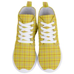 Yellow Sun Plaid Women s Lightweight High Top Sneakers by snowwhitegirl