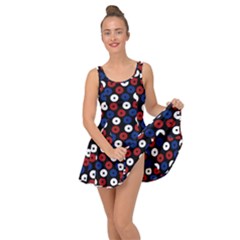 Eye Dots Red Blue Inside Out Casual Dress by snowwhitegirl