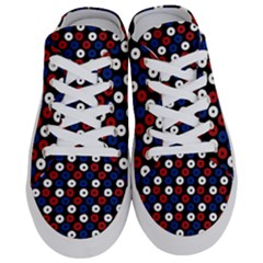 Eye Dots Red Blue Half Slippers by snowwhitegirl