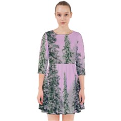 Winter Trees Pink Smock Dress by snowwhitegirl