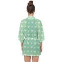 Hearts Dots Green Half Sleeve Chiffon Kimono View2