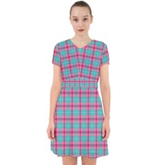 Blue Pink Plaid Adorable In Chiffon Dress by snowwhitegirl