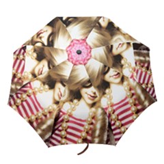 Cover Girl Folding Umbrellas by snowwhitegirl