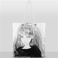 Girl Full Print Rope Handle Tote (large) by snowwhitegirl