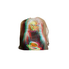 Eating Lunch 3d Drawstring Pouch (small) by snowwhitegirl