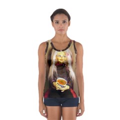 Eating Lunch Sport Tank Top  by snowwhitegirl