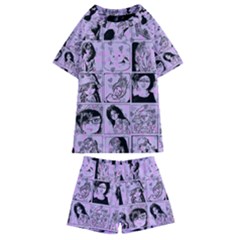 Lilac Yearbook 2 Kids  Swim Tee And Shorts Set by snowwhitegirl