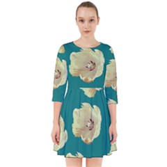 Teal Tulips Smock Dress by snowwhitegirl