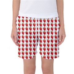 Strawberries Women s Basketball Shorts by snowwhitegirl