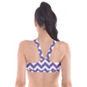 Pink Blue Black Ombre Chevron Plunge Bikini Top View2