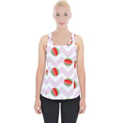 Watermelon Chevron Piece Up Tank Top by snowwhitegirl