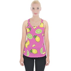 Lemons And Limes Pink Piece Up Tank Top by snowwhitegirl