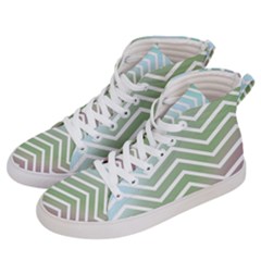 Ombre Zigzag 02 Men s Hi-top Skate Sneakers by snowwhitegirl