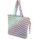 Ombre Zigzag 03 Drawstring Tote Bag View1