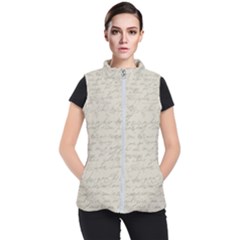 Handwritten Letter 2 Women s Puffer Vest by vintage2030