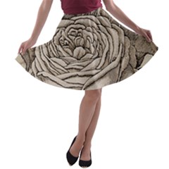 Flowers 1776630 1920 A-line Skater Skirt by vintage2030