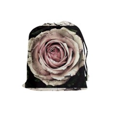 Vintage Rose Drawstring Pouch (large) by vintage2030