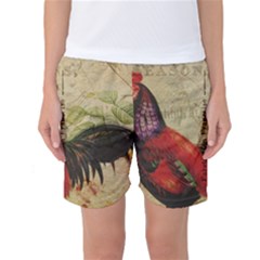 Rooster Women s Basketball Shorts by vintage2030