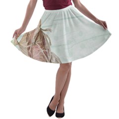 Background 1426677 1920 A-line Skater Skirt by vintage2030