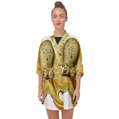 Gold Octopus Half Sleeve Chiffon Kimono by vintage2030