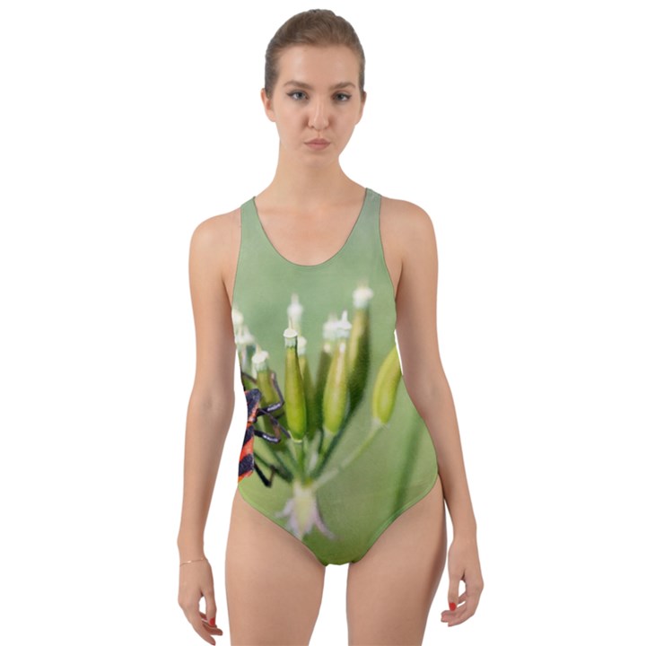 One More Bottle Does Not Hurt Cut-Out Back One Piece Swimsuit