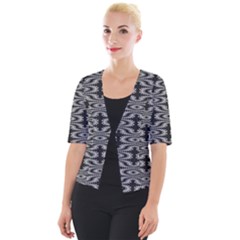 Monochrome Centipede Arabesque Cropped Button Cardigan by linceazul