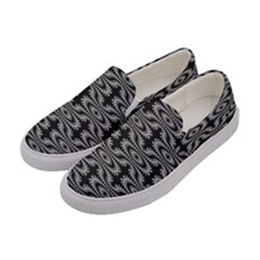 Monochrome Centipede Arabesque Women s Canvas Slip Ons by linceazul