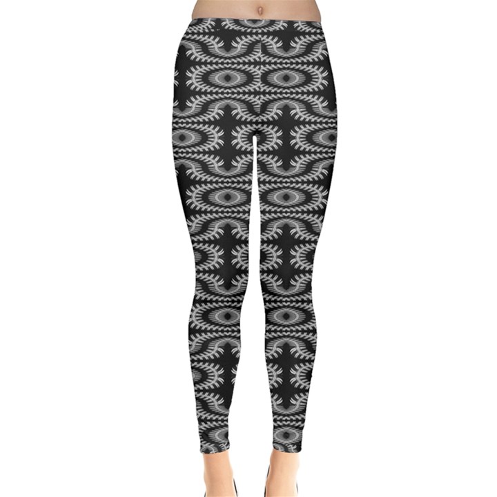 Monochrome Centipede Arabesque Inside Out Leggings