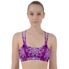 Wonderful Star Flower Painted On Canvas Line Them Up Sports Bra by pepitasart