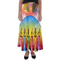 African American Women Flared Maxi Skirt by AlteredStates