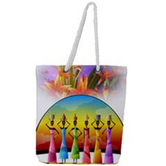 African American Women Full Print Rope Handle Tote (large) by AlteredStates