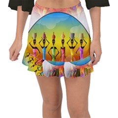 African American Women Fishtail Mini Chiffon Skirt by AlteredStates