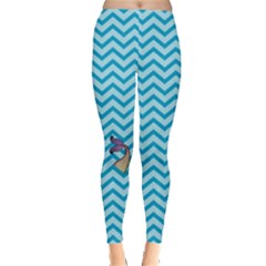 Chevron Mermaid Pattern Leggings  by emilyzragz