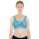 Chevron Mermaid Pattern Sports Bra With Pocket View1