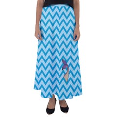 Chevron Mermaid Pattern Flared Maxi Skirt by emilyzragz