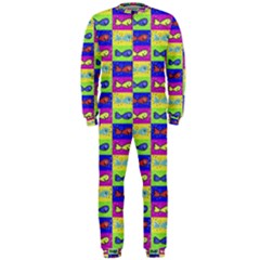 Cartoon Style Marine Life Motif Pattern Onepiece Jumpsuit (men)  by dflcprints