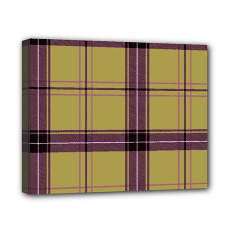 Beige Purple Plaid Canvas 10  X 8  (stretched) by snowwhitegirl