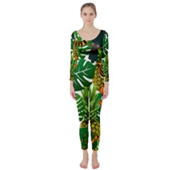 Tropical Pelican Tiger Jungle Long Sleeve Catsuit by snowwhitegirl